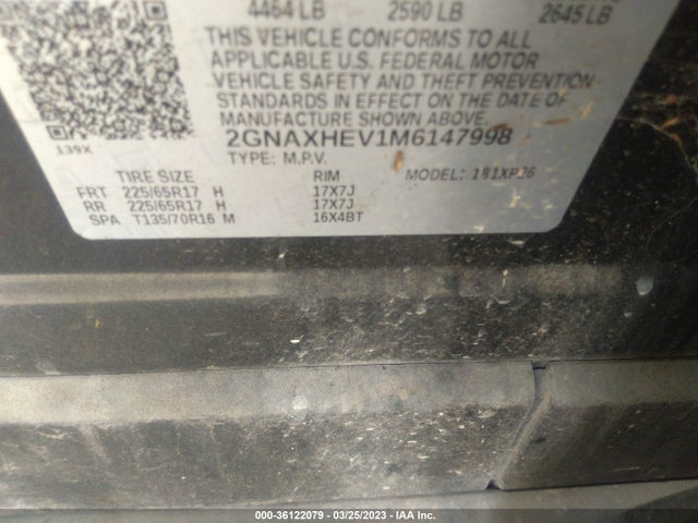 Chevrolet EQUINOX LS 2021 2GNAXHEV1M6147998 Image 9