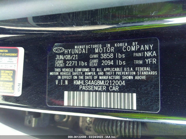 Hyundai ELANTRA SEL 2021 KMHLS4AG8MU212004 Image 9