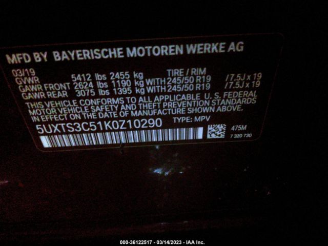 5UXTS3C51K0Z10290 BMW X3 M40i