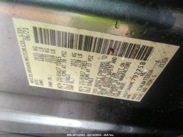 5N1AT3AAXMC792758 Nissan ROGUE S