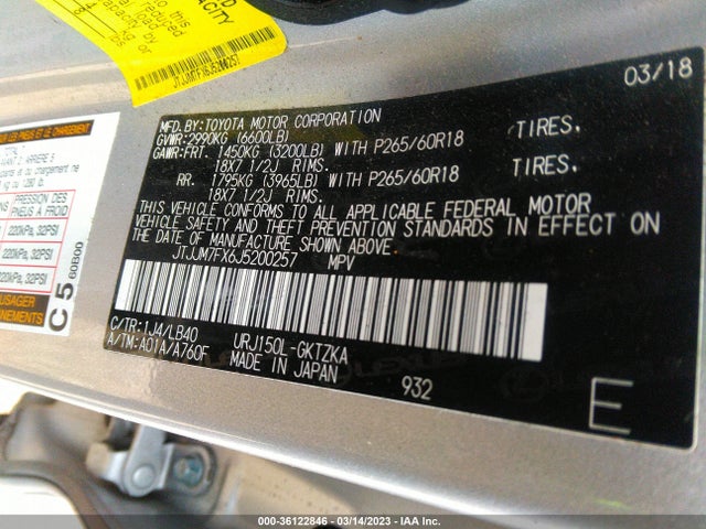 JTJJM7FX6J5200257 Lexus Gx Gx 460 Luxury