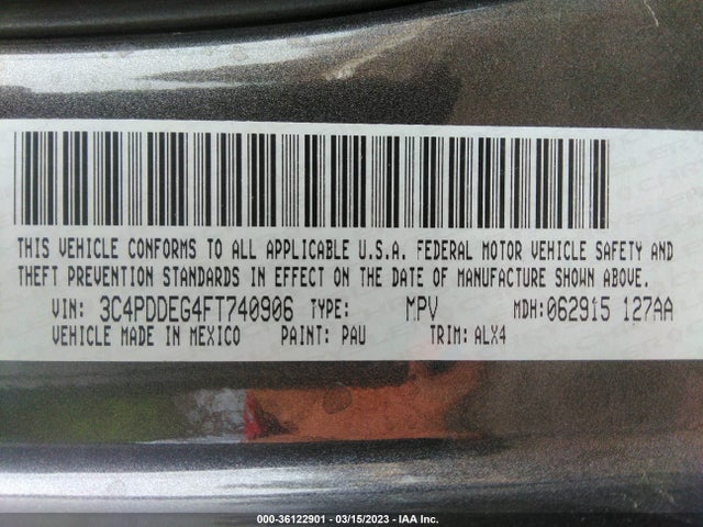 Dodge Journey R/t 2015 3C4PDDEG4FT740906 Image 9