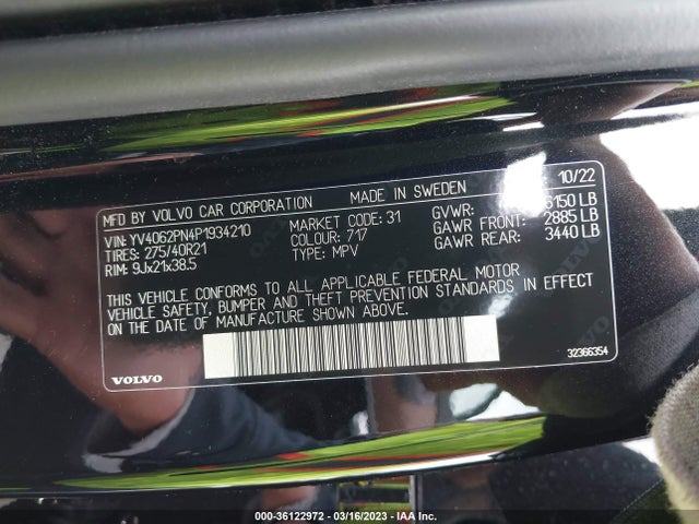 2023 Volvo XC90, VIN: YV4062PN4P1934210