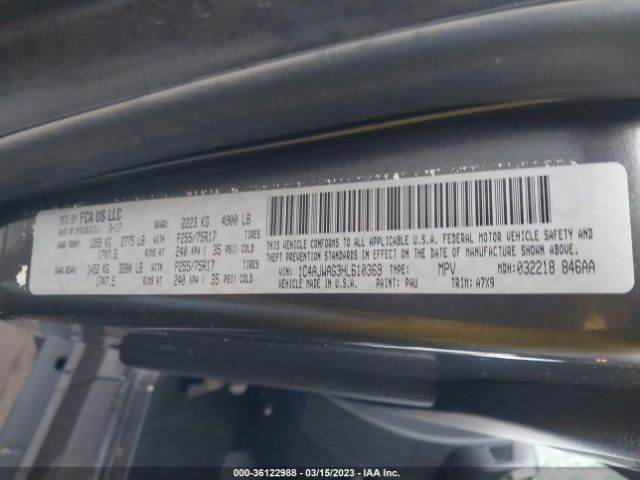 1C4AJWAG3HL610369 Jeep Wrangler Sport