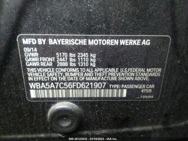 WBA5A7C56FD621907 BMW 5 Series 528i Xdrive