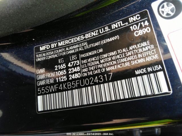 55SWF4KB5FU024317 Mercedes-Benz C-class C 300
