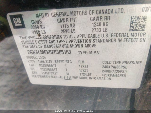 2GKALMEK6E6305163 GMC Terrain Sle
