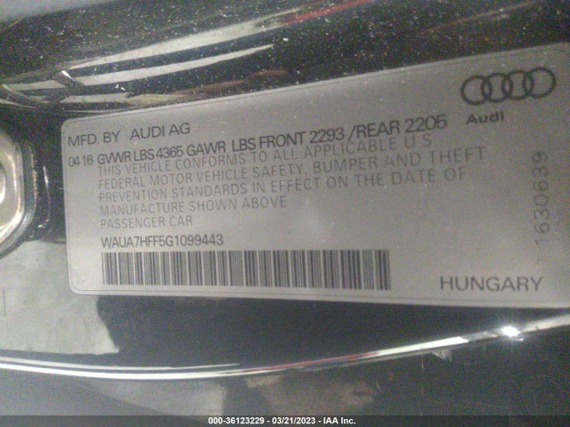 WAUA7HFF5G1099443 Audi A3 1.8t Premium