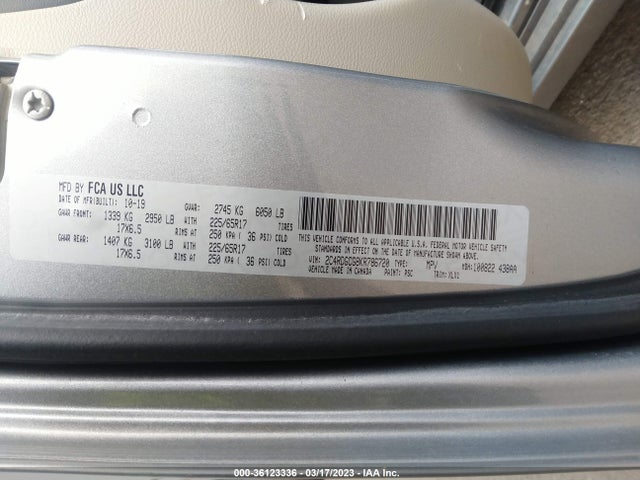 Dodge Grand Caravan Sxt 2019 2C4RDGCG8KR786720 Image 9