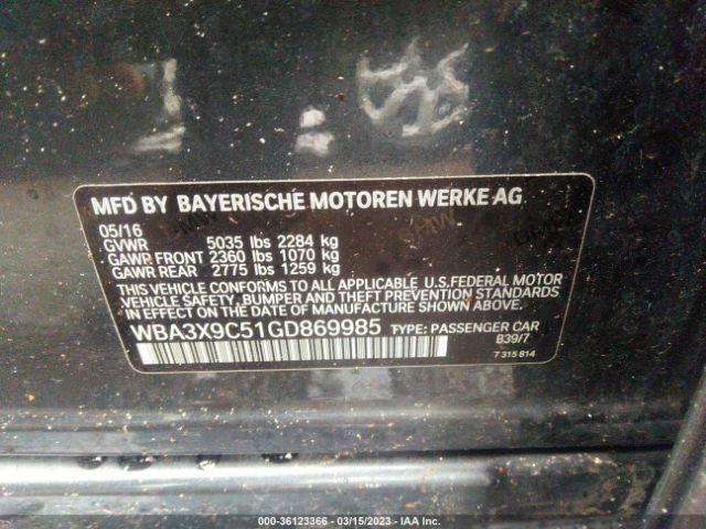 WBA3X9C51GD869985 BMW 3 Series Gran Turismo 335i Xdrive