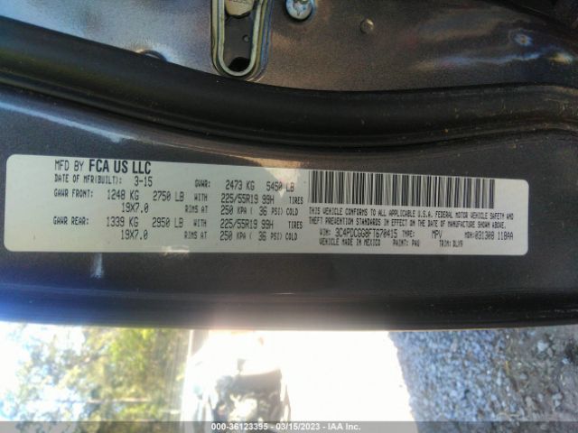 3C4PDCGG8FT670415 Dodge Journey Crossroad