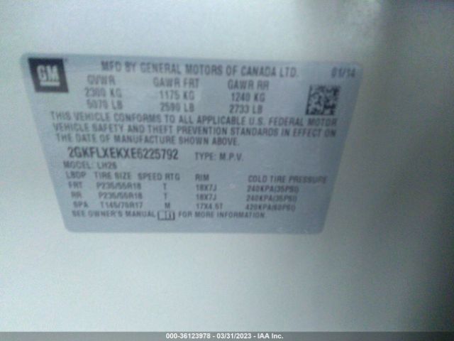 2GKFLXEKXE6225792 GMC Terrain Slt