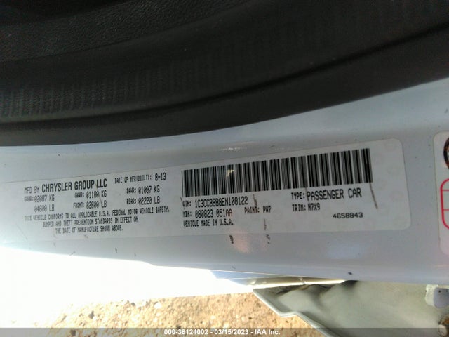 1C3CCBBB8EN108122 Chrysler 200 Touring