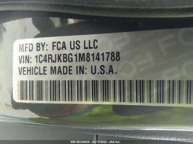 1C4RJKBG1M8141788 Jeep Grand Cherokee L Limited