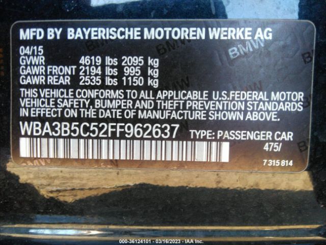 WBA3B5C52FF962637 BMW 3 Series 328i Xdrive