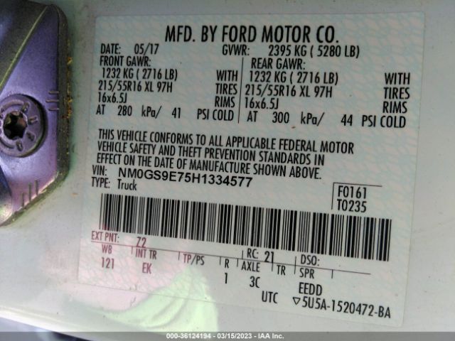 NM0GS9E75H1334577 Ford Transit Connect Wagon Xl