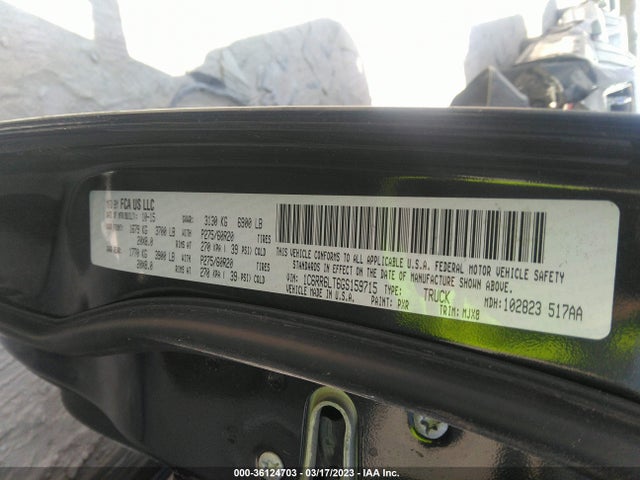 2016 RAM 1500 LONE STAR VIN: 1C6RR6LT6GS159715