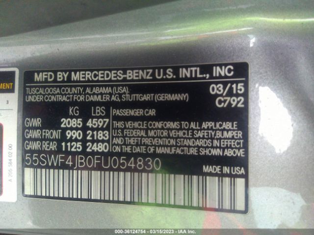 55SWF4JB0FU054830 Mercedes-Benz C-class C 300