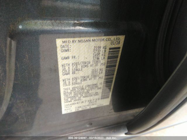 1N6AD0FR7JN736739 Nissan Frontier Sv V6
