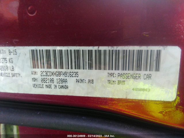 2C3CDXHG8FH916235 Dodge Charger Sxt