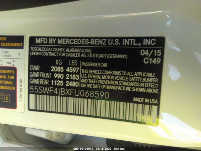 55SWF4JBXFU068590 Mercedes-Benz C-class C 300