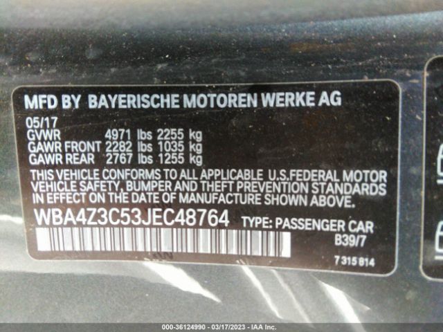 WBA4Z3C53JEC48764 BMW 4 Series 430i Xdrive