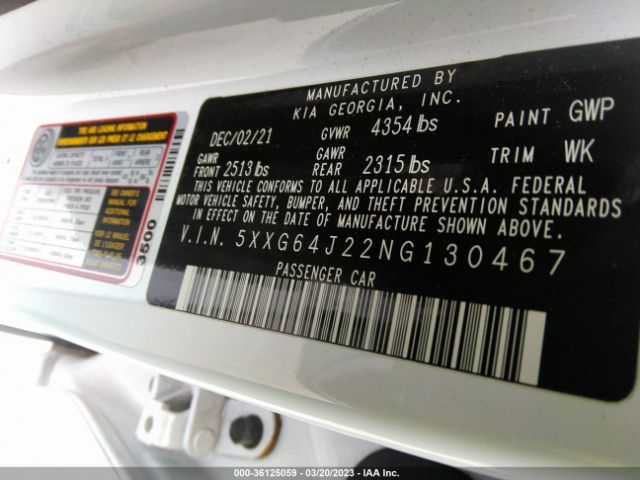 5XXG64J22NG130467 KIA K5 Gt-line