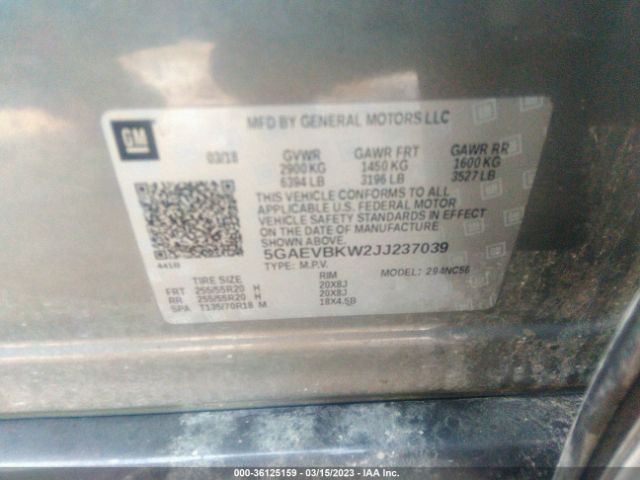 5GAEVBKW2JJ237039 Buick Enclave Premium