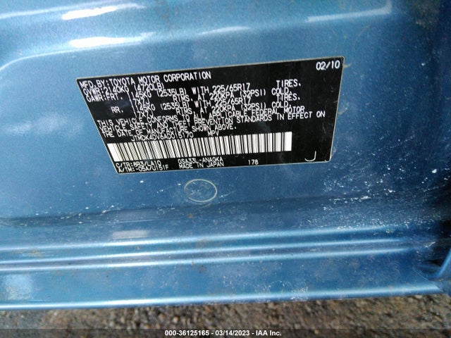 2010 TOYOTA RAV4 LTD VIN: JTMDK4DV6AD015170