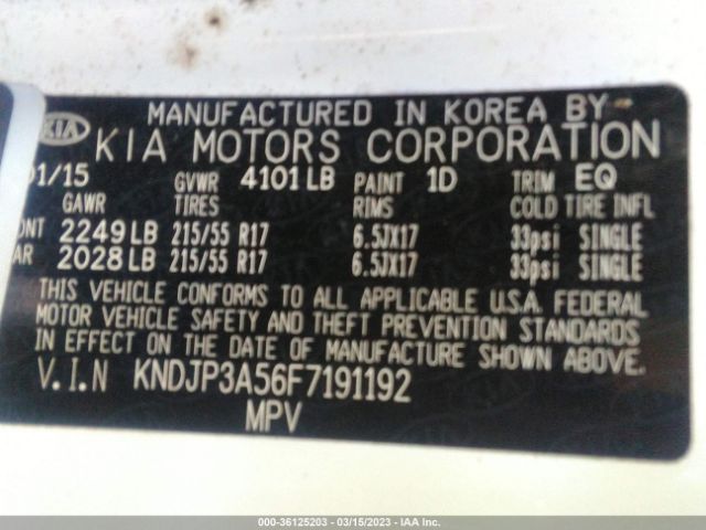 KNDJP3A56F7191192 KIA SOUL +