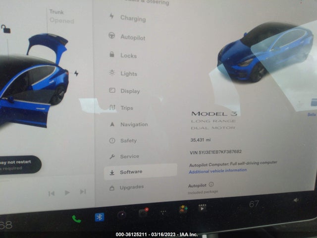 Tesla Model 3 Long Range/performance 2019 5YJ3E1EB7KF387682 Image 9