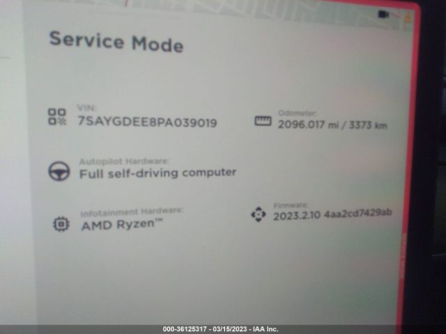 7SAYGDEE8PA039019 Tesla Model Y Long Range