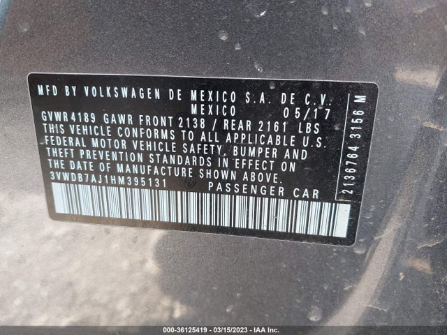 Volkswagen Jetta 1.4t Se 2017 3VWDB7AJ1HM395131 Image 10