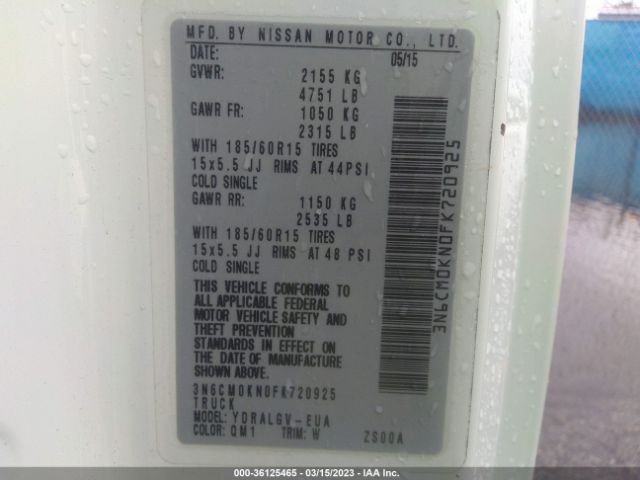 3N6CM0KN0FK720925 Nissan NV200 SV