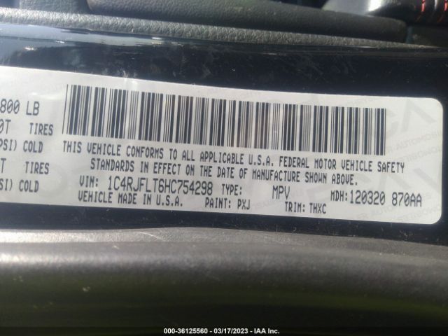 1C4RJFLT6HC754298 Jeep Grand Cherokee Trailhawk