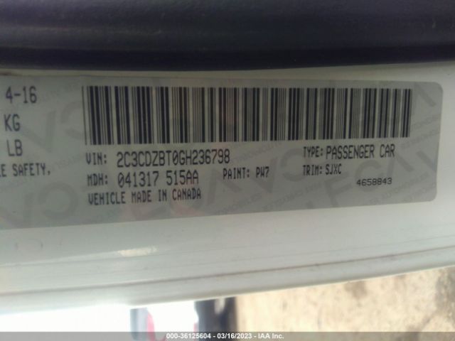 2C3CDZBT0GH236798 Dodge Challenger R/t Plus Shaker