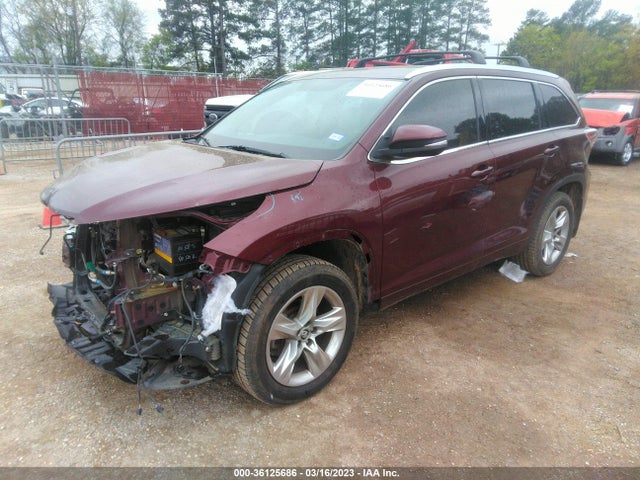 Toyota Highlander Limited 2016 5TDYKRFHXGS142166 Image 2