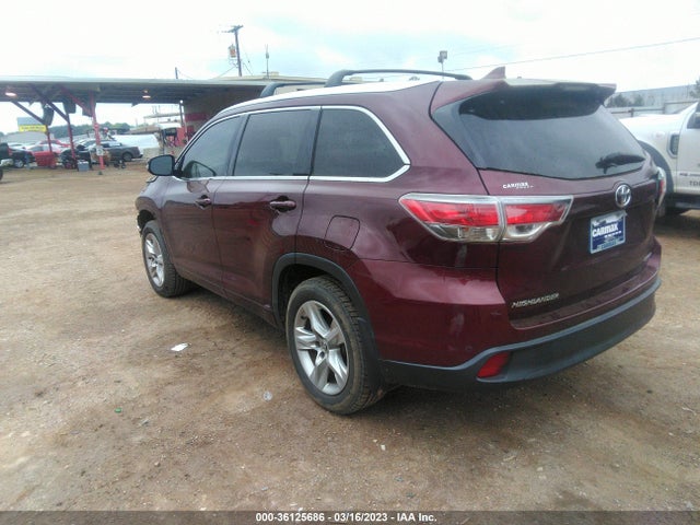 Toyota Highlander Limited 2016 5TDYKRFHXGS142166 Image 3