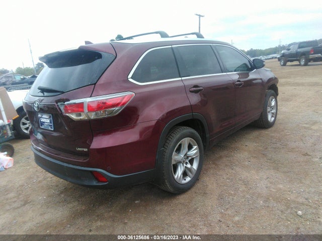Toyota Highlander Limited 2016 5TDYKRFHXGS142166 Image 4