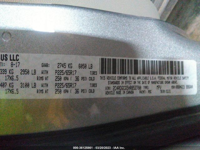 2C4RDGCG5HR852780 Dodge Grand Caravan Sxt