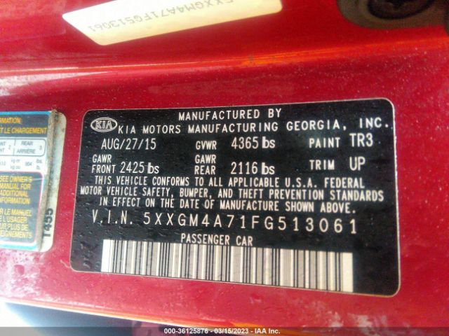 5XXGM4A71FG513061 KIA Optima Lx