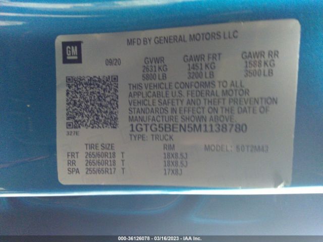 1GTG5BEN5M1138780 GMC Canyon 2wd Elevation Standard