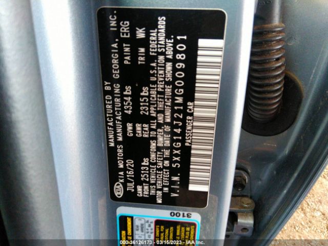 5XXG14J21MG009801 KIA K5 LXS