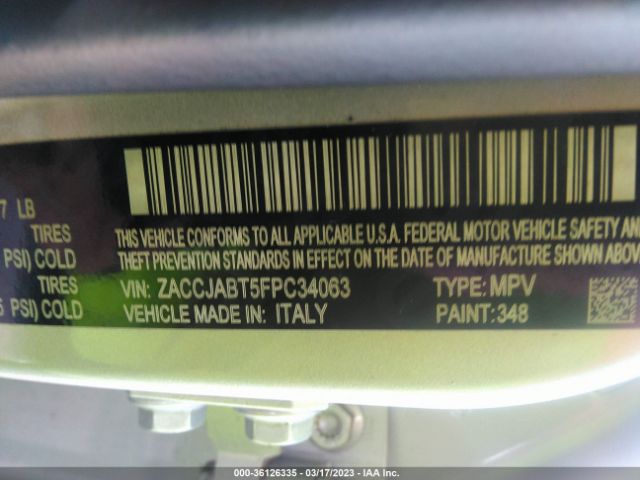 ZACCJABT5FPC34063 Jeep Renegade Latitude