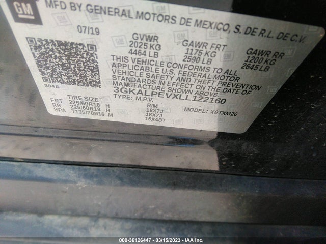 GMC Terrain Slt 2020 3GKALPEVXLL122160 Image 9