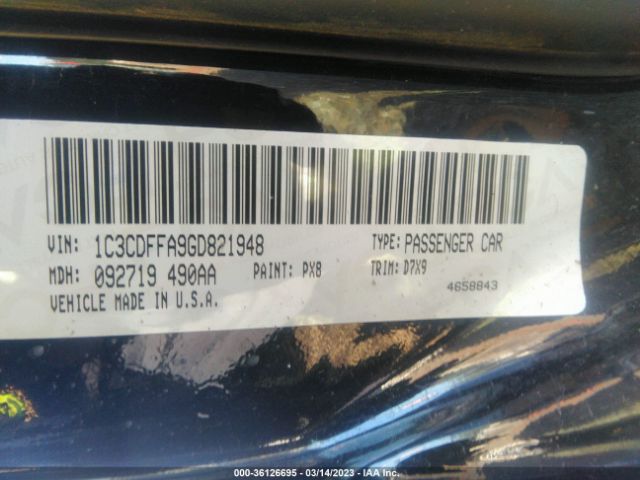 1C3CDFFA9GD821948 Dodge Dart Sxt Sport