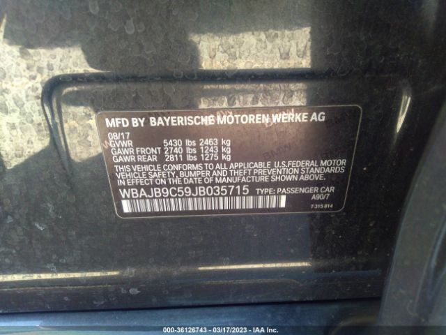 WBAJB9C59JB035715 BMW 5 Series M550i Xdrive
