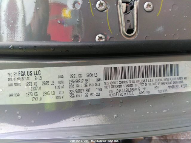 1C4PJLLB8LD507476 Jeep Cherokee Latitude Plus