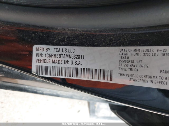 1C6RREBT8MN532811 RAM 1500 Lone Star