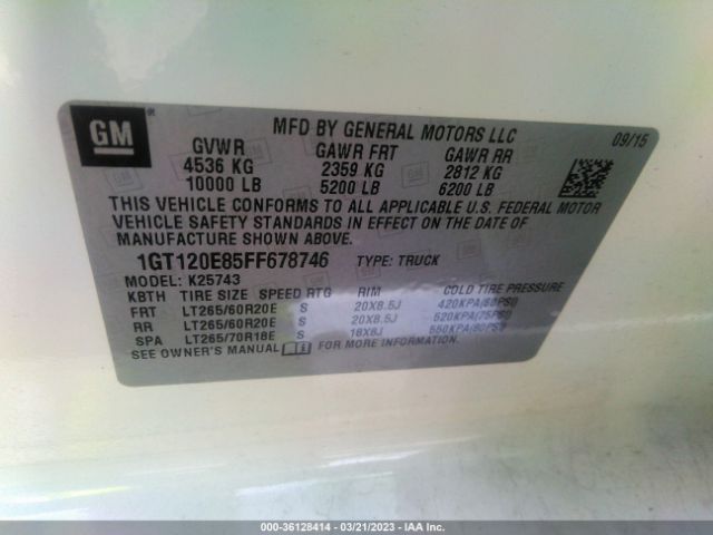 1GT120E85FF678746 GMC Sierra 2500hd Denali